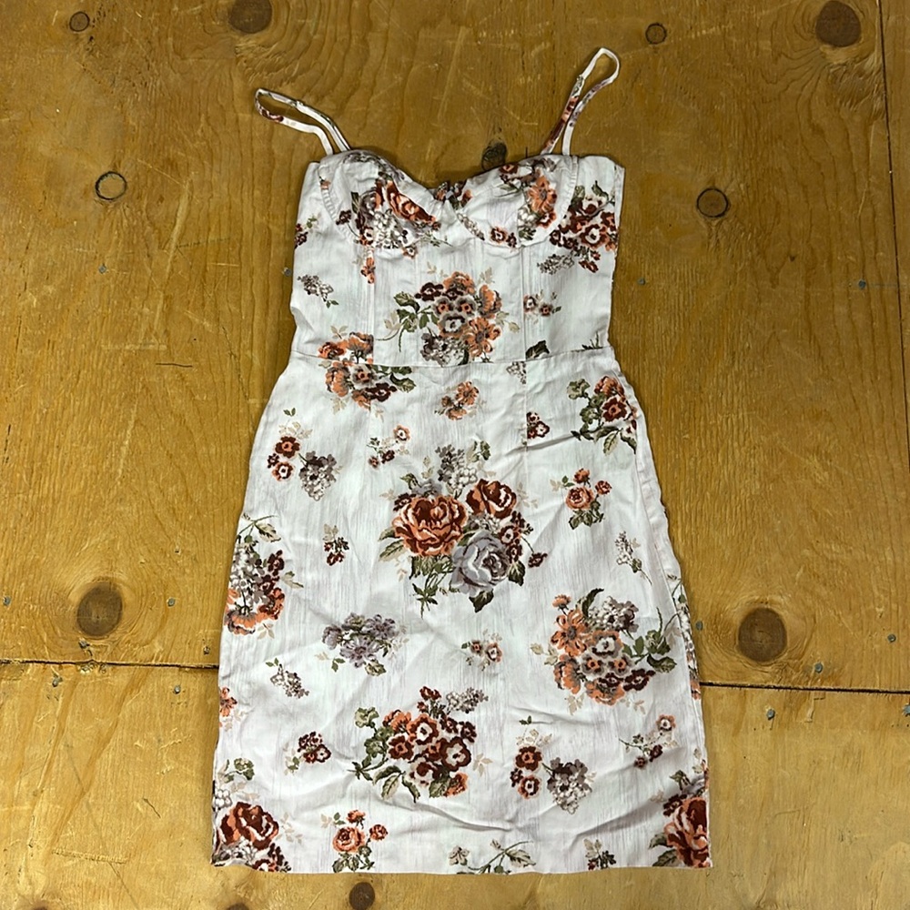 H&M floral pink summer cocktail dress